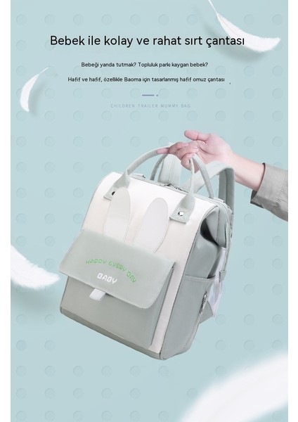 Büyük Kapasiteli Çok Fonksiyonlu Mumya Çantası Su Geçirmez Bebek Malzemeleri Saklama Çantası Taşınabilir Taşınabilir Çok Bölmeli Anne Bebek Çantası (Yurt Dışından) modelleri