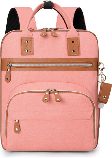 Sıcak Satış Mumya Çantası Çok Fonksiyonlu Büyük Kapasiteli Çok Bölmeli Çift Omuzlu Anne Bebek Çantası Su Geçirmez USB Şarj Anne Çantası (Yurt Dışından)