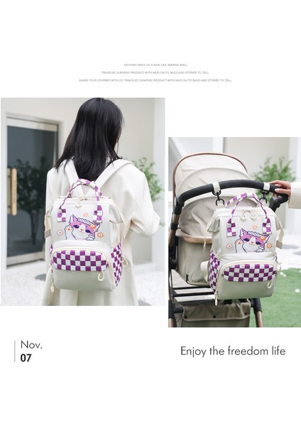 Yeni Anne ve Bebek Çantası Kedi Yavrusu Desen Sevimli Anne Çanta Hayvan Ekose Omuz Saklama Süt Yalıtım Hapsi Çanta (Yurt Dışından) fiyatları