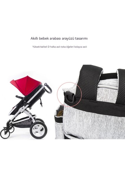 Anne Çantası Su Geçirmez Kayış USB Dört Parçalı Büyük Kapasiteli Çift Omuzlu Anne Çantası Sınır Ötesi Sıcak Satış Çok Fonksiyonlu Anne Bebek Çantası (Yurt Dışından) fiyatları