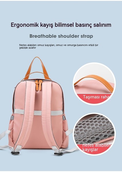 Anne Çantası Çok Fonksiyonlu Anne ve Bebek Çantası Moda Hafif Anne ve Bebek Süt Saklama Çantası 2023 Büyük Kapasiteli Sırt Çantası (Yurt Dışından) fırsatları