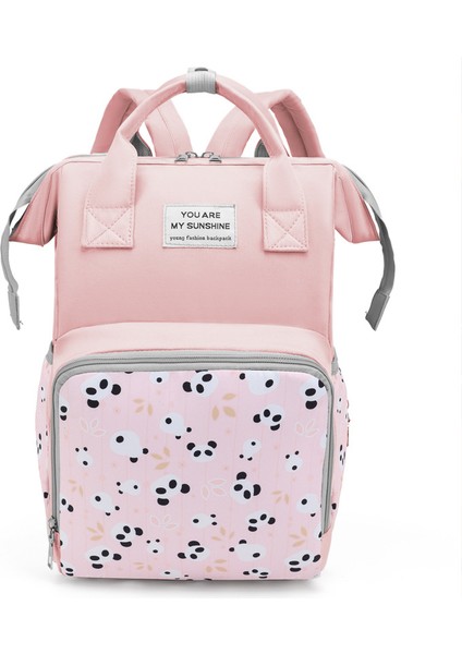 Yeni Mumya Çanta Panda Baş Desen Anne ve Bebek Çanta Moda Karikatür Anne Çanta Büyük Kapasiteli Bebek Bezi Çanta (Yurt Dışından)