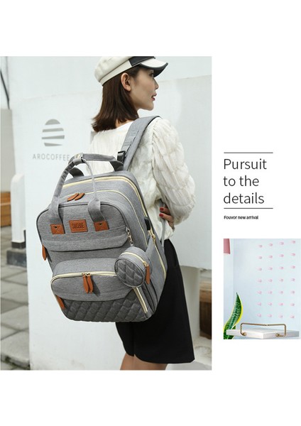 Bebek Karyolası Anne Çantası Çok Fonksiyonlu Güneşlik Cibinlik Bebek Çantası Yatak USB Şarj Anne Çantası (Yurt Dışından) indirimleri