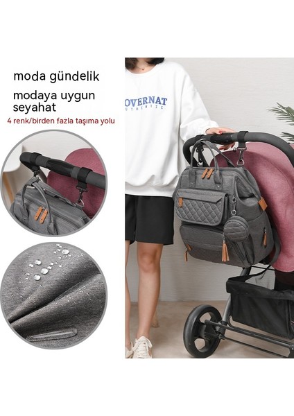 Islak ve Kuru Ayrılmış Anne Bebek Çantası 2023 Yeni Moda Büyük Kapasiteli Anne Çanta Alüminyum Folyo Yalıtım Süt Saklama Çantası Omuz Çantası (Yurt Dışından)