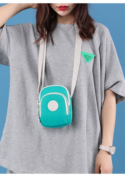 Kadın Cep Telefonu Çantası Japon Tarzı Basit Taşınabilir Para Anahtar Çantası Rahat Omuz Crossbody Çanta (Yurt Dışından)
