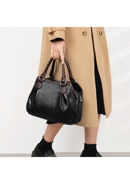 Çanta 2023 Yeni Kadın Çanta Avrupa ve Amerikan Retro Büyük Kapasiteli Crossbody Çanta Rahat Basit El Çantası (Yurt Dışından) modelleri