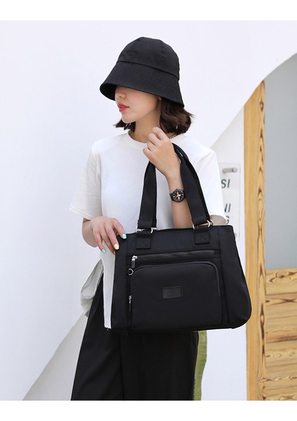 Kadın Çantası Moda Trendi Büyük Kapasiteli Omuzdan Askili Çanta Iş Işe Gidip Gelmek Su Geçirmez Tote Çanta Rahat Taşınabilir Naylon Seyahat Çantası (Yurt Dışından) fiyatları