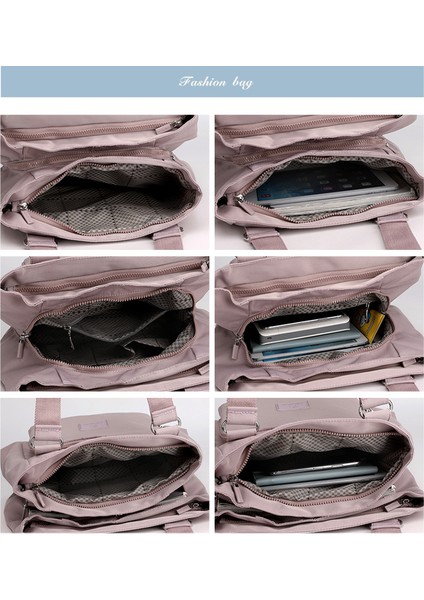 Kadın Çantası Moda Trendi Büyük Kapasiteli Omuzdan Askili Çanta Iş Işe Gidip Gelmek Su Geçirmez Tote Çanta Rahat Taşınabilir Naylon Seyahat Çantası (Yurt Dışından) fırsatları