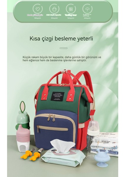 Mumya Çanta 2023 Yeni Moda Hafif Çok Fonksiyonlu Anne Bebek Çanta Büyük Kapasiteli Süt Saklı Seyahat Çantası Omuz Sırt Çantası (Yurt Dışından) fiyatları