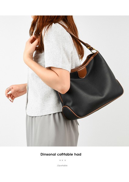 Çanta Büyük Kapasiteli Kadın Çantası 2023 Yeni Vintage Bayan Omuz Çantası Moda Banliyö Crossbody Çantası (Yurt Dışından) modelleri