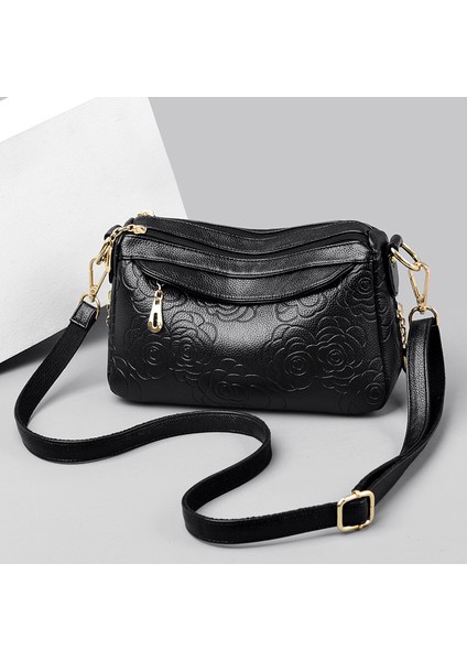 Çanta 2023 Yeni Moda Trendy Anne Kız Xia Xiao Crossbody Çanta Yumuşak Deri Kadın Çanta Çift Omuz El Küçük Kare Çanta (Yurt Dışından) fırsatları