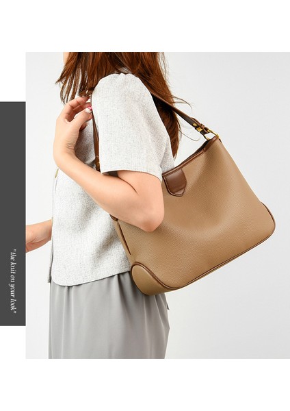 Çanta Büyük Kapasiteli Kadın Çantası 2023 Yeni Vintage Bayan Omuz Çantası Moda Banliyö Crossbody Çantası (Yurt Dışından) fiyatları