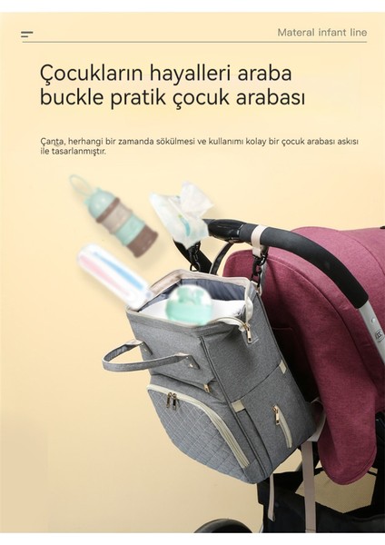 Mumya Çantası Taşınabilir Omuzlar Çok Fonksiyonlu Taşınabilir Süt Saklama Çantası 2023 Yeni Açık Moda Sırt Çantası (Yurt Dışından) fırsatları