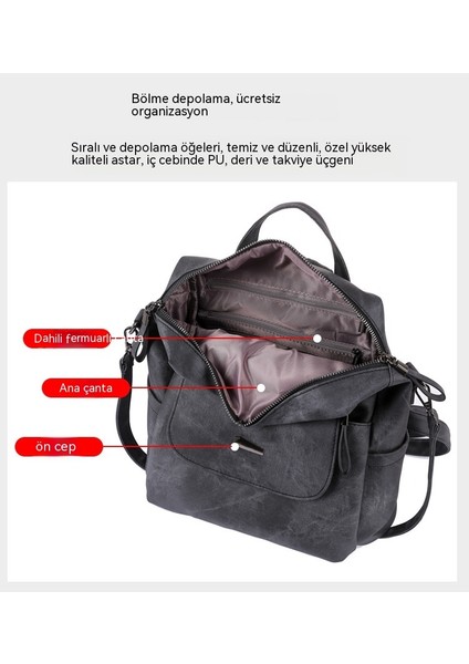 Çanta Büyük Kapasiteli Bayan Sırt Çantası Omuz Çantası Kadın Çanta Vintage Sırt Çantası Kadın Bags (Yurt Dışından) indirimleri