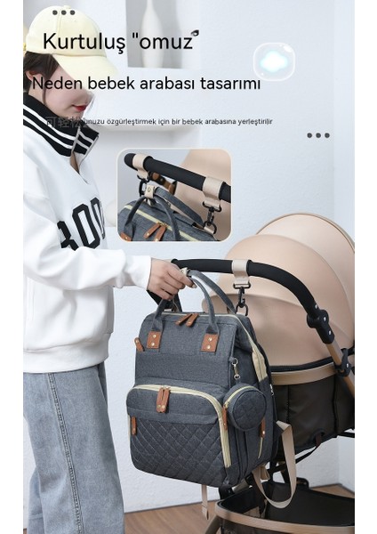 Yatak Çantası 2023 Yeni Anne Anne Bebek Çantası Çok Fonksiyonlu Saklama Bebek Biberon Yalıtım Çantası (Yurt Dışından) modelleri