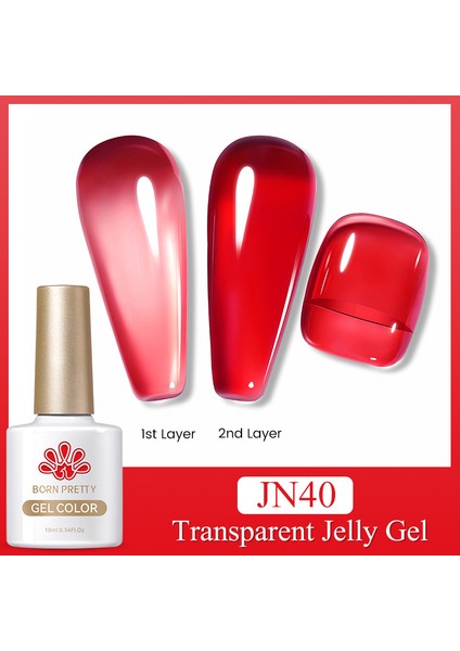 Born Pretty Pro Jelly Nude Gel 10 ml Yarı Saydam Kalıcı Oje