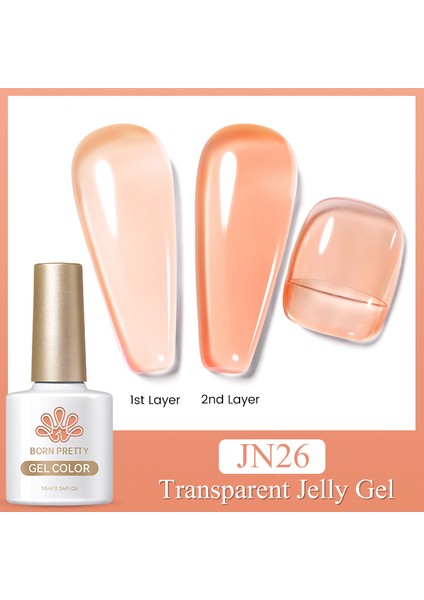 Born Pretty Pro Jelly Nude Gel 10 ml Yarı Saydam Kalıcı Oje