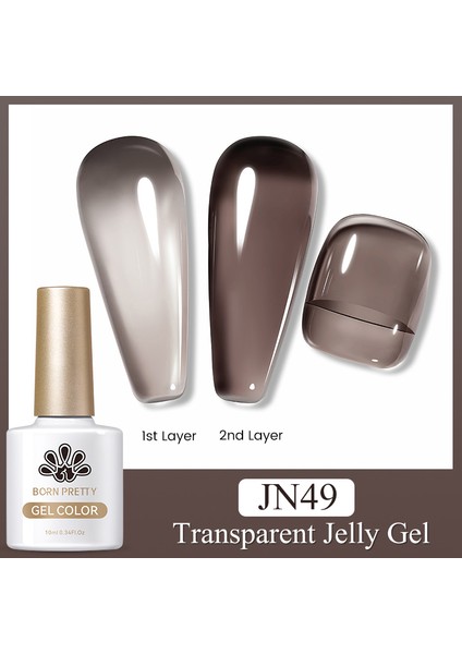 Born Pretty Pro Jelly Nude Gel 10 ml Yarı Saydam Kalıcı Oje