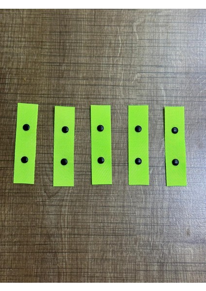 8x2 cm 5 Li Siyah Zımbalı Neon Yeşil Giyim Çanta Dikiş Aksesuarı