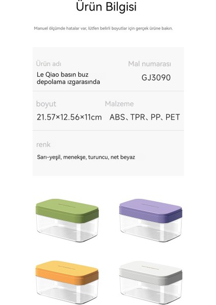 Büyük Kapasiteli Silikon Buz Izgarasında Ev Buz Depolama Buz Kutusu (Yurt Dışından) modelleri