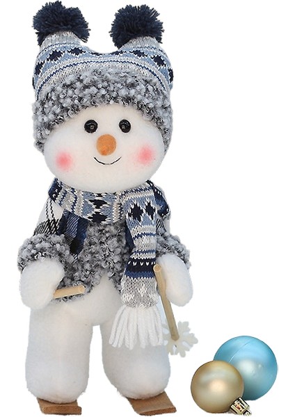 28CM Noel Mavi Kumaş Bebek (Yurt Dışından)
