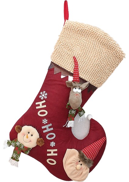 Noel Büyük Boy Noel Çorap Hediye Çantası (Yurt Dışından)