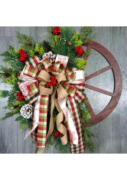 40CM Noel Dekoratif Kapı Asılı Ahşap Rulet Tekerlek (Yurt Dışından) modelleri