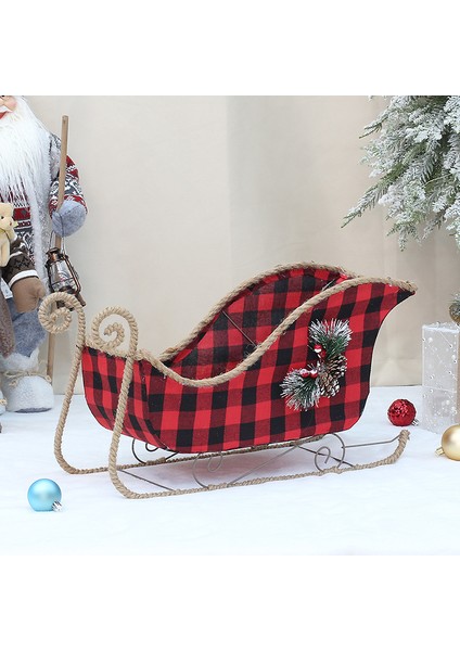 Çam Kozalağı Ip Dekorasyon Yaratıcı Kumaş Noel Kar Arabası (Yurt Dışından)