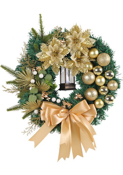 Altın Noel Topları Çam Iğne Çelenk Noel Süsleme (Yurt Dışından)