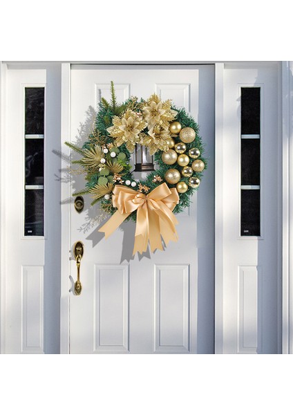 Altın Noel Topları Çam Iğne Çelenk Noel Süsleme (Yurt Dışından)