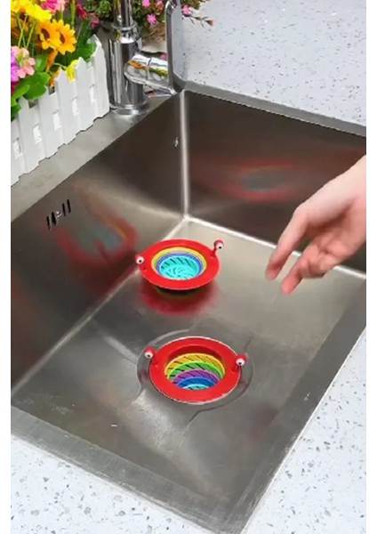 Lavabo Mesh Süzgeç Kapağı Lavabo Zemin Drenaj Sevimli Lavabo Filtresi Banyo Mutfak Süzgeci