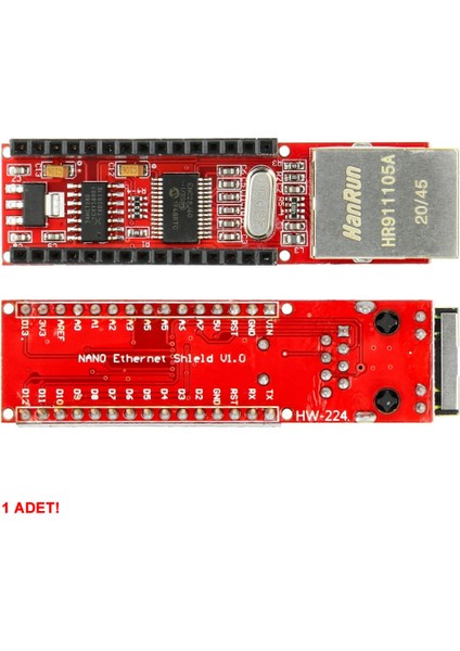 Arduino Nano 3.0 ENC28J60 Ethernet Shield Board Microchip LAN SPI IOT İnternet Haberleşme