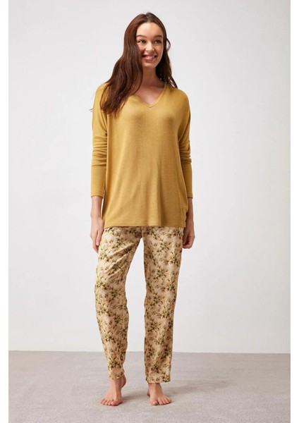 Catherines Pijama Takım Sarı 9316