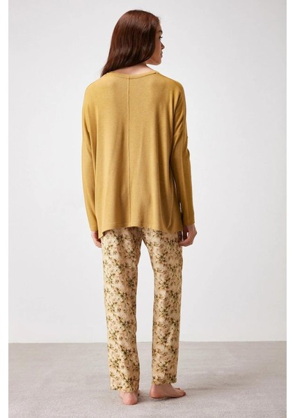 Catherines Pijama Takım Sarı 9316