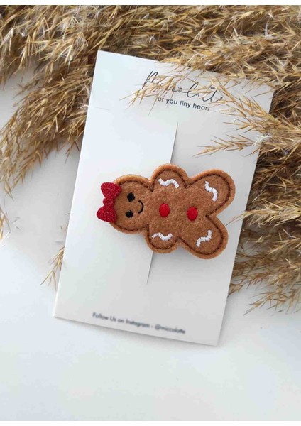 Gingerbread Kurabiye Adam Keçe Bebek ve Çocuk Tokası