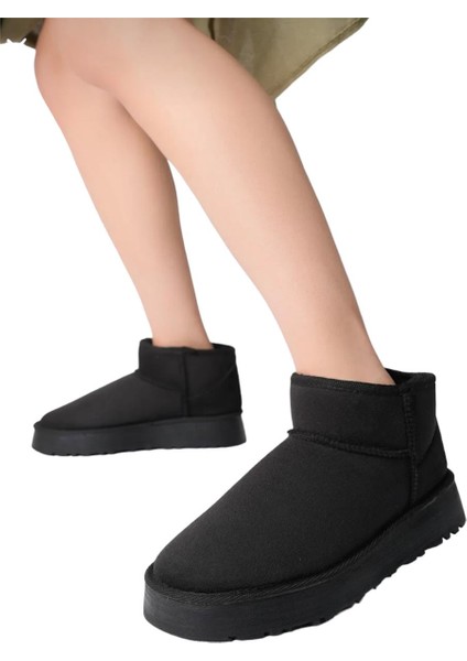 Klasik Ultra Mini Kalın Taban Kadın Bot SİYAH indirimleri