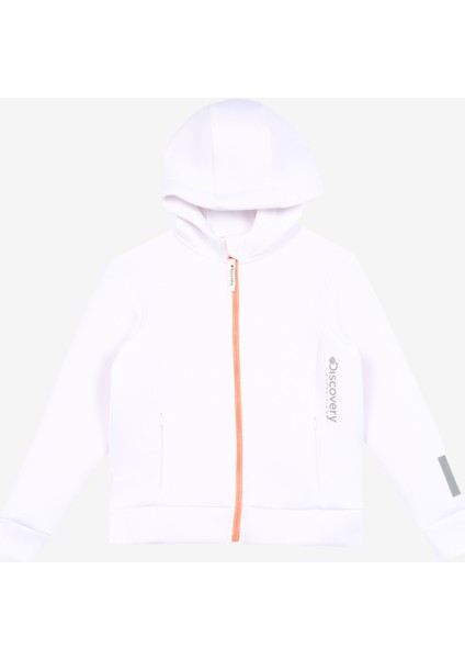 Beyaz Kız Çocuk Kapüşonlu Sweatmont D3WG-SWT8