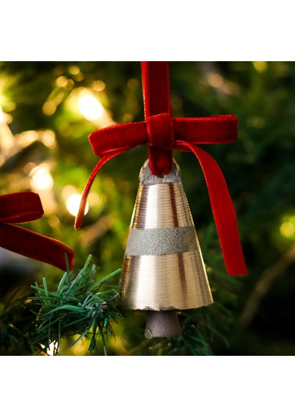 Yılbaşı Ağacı Süsü Kurdeleli Büyük Çan