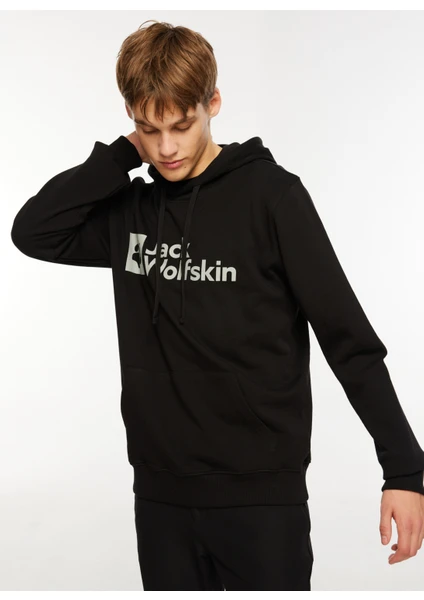 Jack Wolfskin Arthur Hoody Siyah Erkek Kapüşonlu Sweatshirt 1000001TR