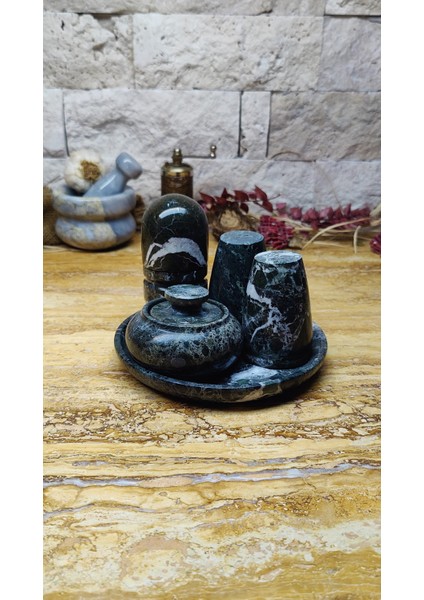 Mermer Tuzluk Biberlik Baharatlık Seti Doğaltaş fırsatları