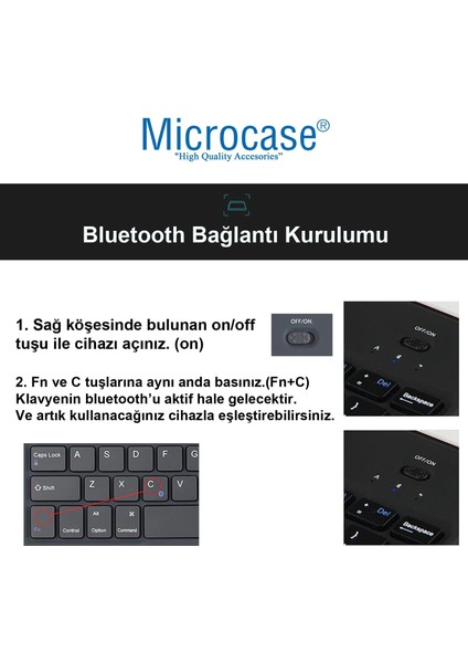 Tablet ve Telefonlar Için Türkçe Q Bluetooth Touchpad Klavye ve Mouse Set - AL3560