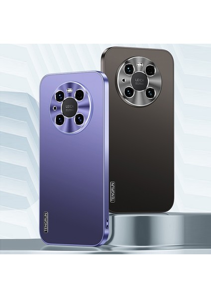 Huawei Mate 50 Pro Için Mikro Buzlu Metal Boya Telefon Kılıfı (Yurt Dışından)