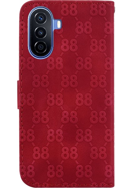 Huawei Nova Y70 Plus Için Kabartmalı Deri Kılıf (Yurt Dışından)