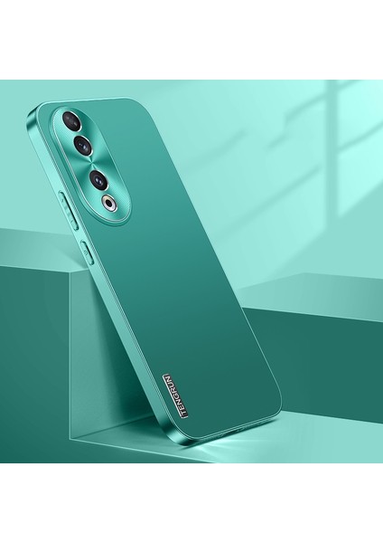 Honor 90 Için Mikro Buzlu Metal Boya Telefon Kılıfı (Yurt Dışından)