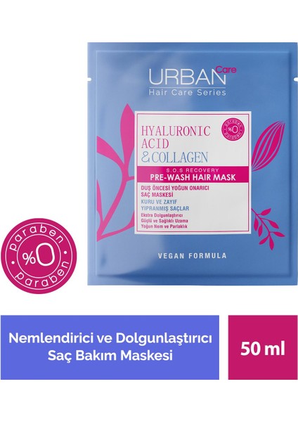 Urban Care Hyaluronik Asit & Kolajen Kuru ve Cansız Saçlara Özel Saç Bakım Seti - Vegan