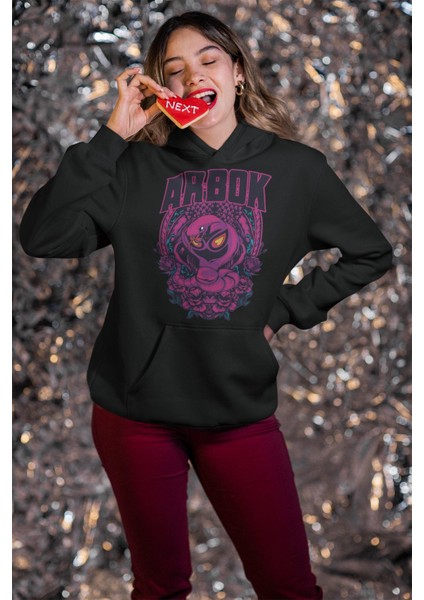 Arbok Pokemon Baskılı Kapüşonlu Sweatshirt, Unisex Oversize Pokemon Baskılı Hoodie modelleri