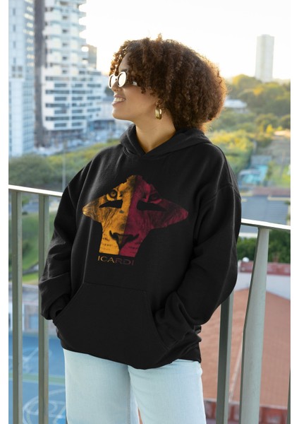 Mauro Icardi Baskılı Kapüşonlu Sweatshirt, Unisex Oversize Galatasaray Baskılı Hoodie fiyatları
