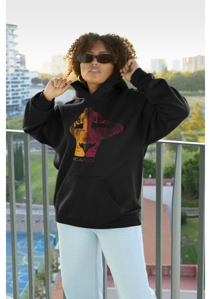 Mauro Icardi Baskılı Kapüşonlu Sweatshirt, Unisex Oversize Galatasaray Baskılı Hoodie modelleri