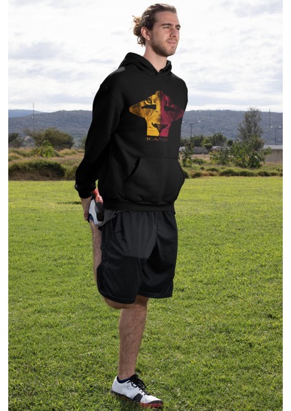 Mauro Icardi Baskılı Kapüşonlu Sweatshirt, Unisex Oversize Galatasaray Baskılı Hoodie