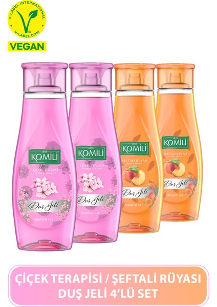 Şeftali Rüyası & Çiçek Terapisi Avantajlı Duş Jeli Set - 4 x 500 ml